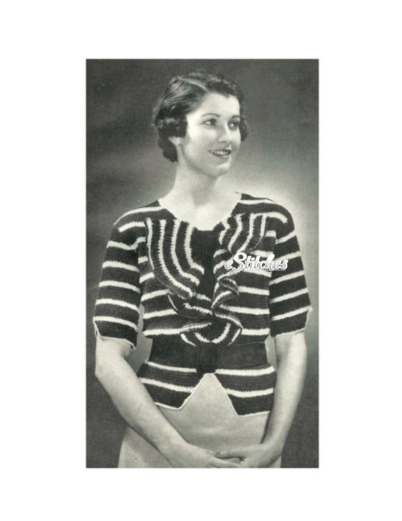 1930s Amelia Blouse - Oakline Stripe