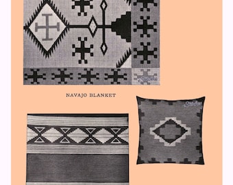 Ebook 1900s Tapestry Crochet patterns Navajo Blankets and Afghans Booklet - 11 Tapestry Crochet PDF Download 0930