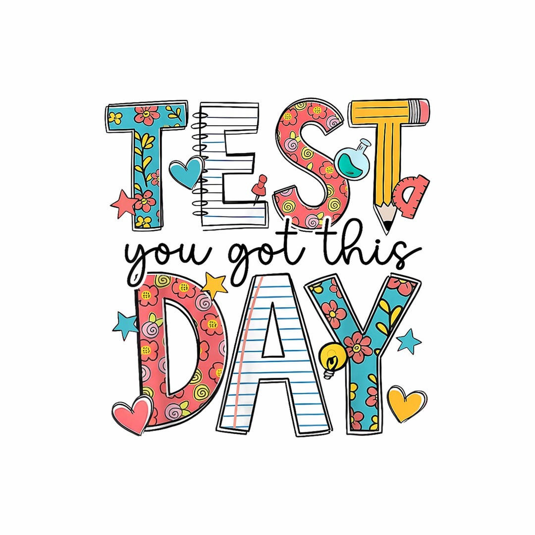 It's Test Day Png, Test Day Teacher Coquette Png, Rock the Test Png ...