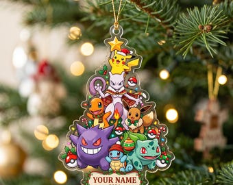 Poke Game Christmas Ornament, Personalized Poke Game Ornament, Custom Name Poke Game Tree Decor, Christmas Keepsake 2026, Poke Game Gift