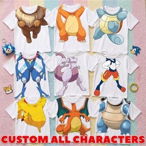 Personalized Poke Game Character Shirt, Poke Game Custom Kids Birthday Gift, Poke Game Tee
