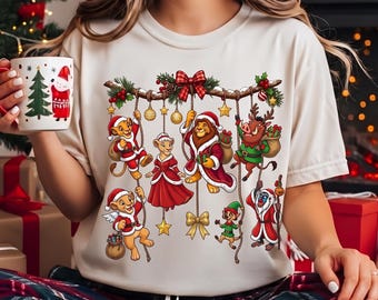 The Lion King Christmas PNG, Disney Lion King PNG, Simba Mufasa Timon Pumbaa PNG, Christmas Shirt Design, Sublimation Png 2026