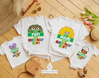 Character Birthday Family Custom Shirt, Personalized Toddler Birthday Shirt, Street Custom Birthday T shirt, Family Matching Birthday Shirt