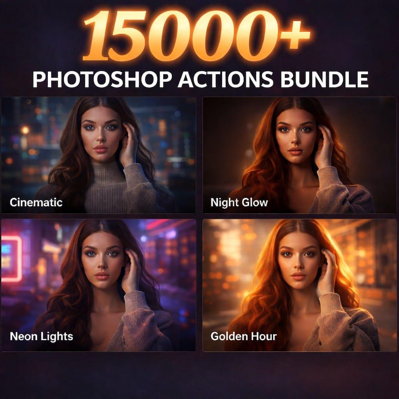 15000+ Photoshop Actions Bundle | Photo Effects, Presets, Portrait ...