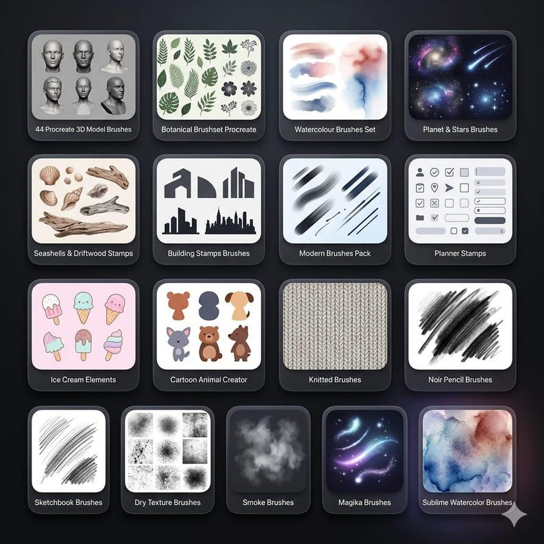 30000+ Procreate Brushes Bundle | Ultimate Brush Pack, Tattoo ...