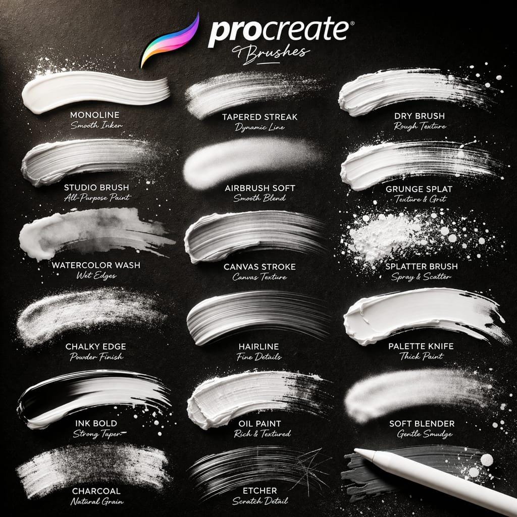 3500+ Procreate Brushes Mega Bundle | Drawing, Painting, Calligraphy ...