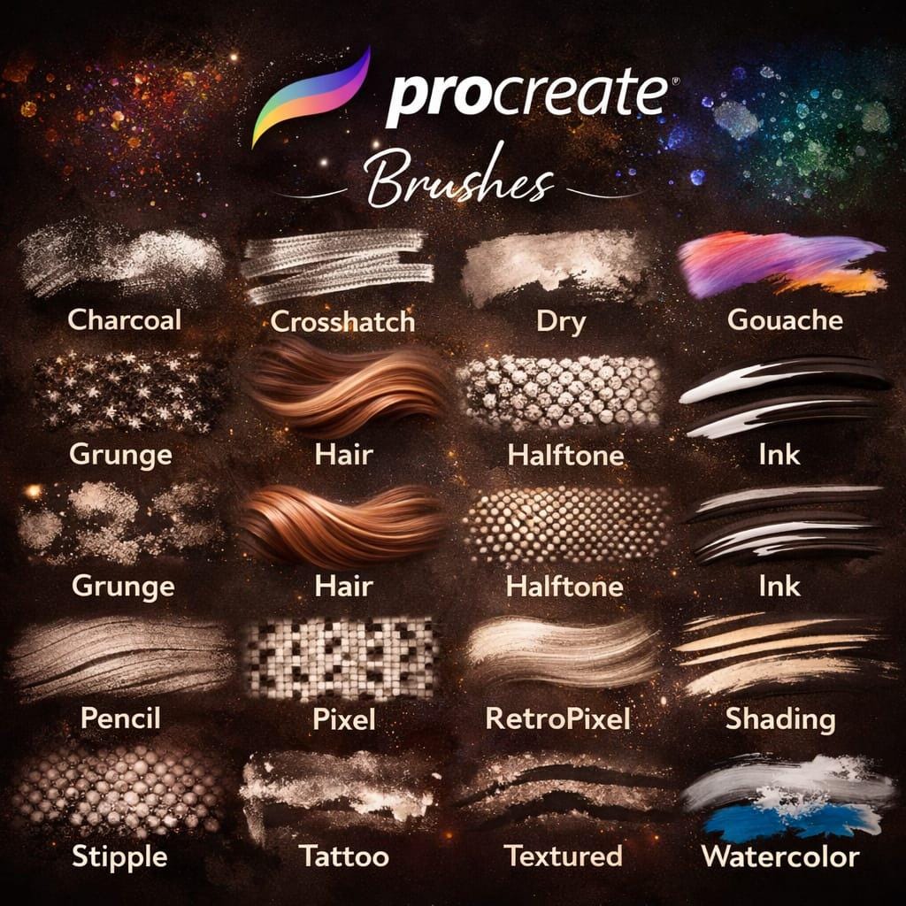 3500+ Procreate Brushes Mega Bundle | Drawing, Painting, Calligraphy ...