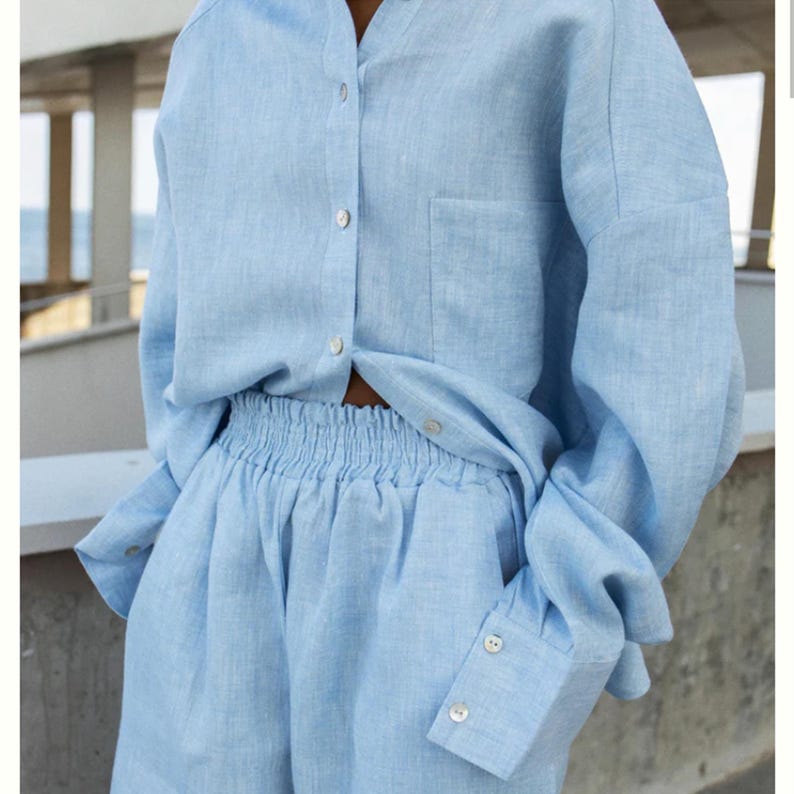Linen Trouser Cord-Set | Sustainable | Organic | Luxury image 2