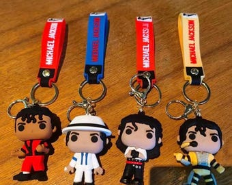 Michael Jackson Keychain Doll Music Icon 4 Styles