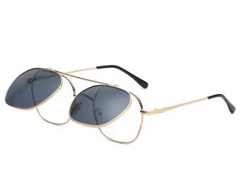 Flip Up Sunglasses, Vintage Dwayne Wayne Style, Luxury 90s Fashionable UV400 Glasses