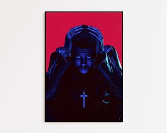 The Weeknd Poster, Wall Art, R&B Icon Starboy Music Art Print Decor