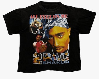 2Pac Vintage Tee Shirt, Streetwear Unisex Y2K, Tupac Shakur Graphic Oversized Shirts, Rap Tee Gift
