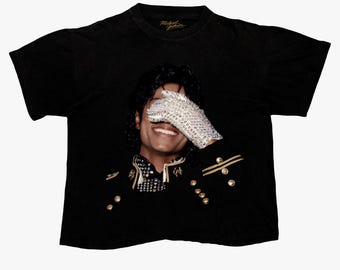 Michael Jackson Glove Tee Shirt, Streetwear Unisex Y2K, Thriller Graphic Oversized Shirts, MJ Music Gift