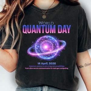 T-shirt de la Journée mondiale quantique du 14 avril, sweat-shirt à structure atomique, sweat à capuche de célébration de la science de l'équation énergétique, cadeau pour fans homme femme
