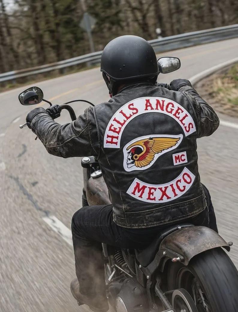 Hells Angels Mexico MC Embroidered Biker Patch Set, Winged Skull ...