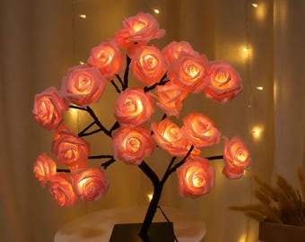 Your Bedroom Deserves This Dreamy Glowing Rose Tree!  USB LED Bonsai Fairy Night Light for Her