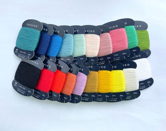 Daruma Sashiko Thread 40m | 100% Cotton Japanese Hand Embroidery & Stitching Thread | 20 Colors | Boro Visible Mending | Made in Japan