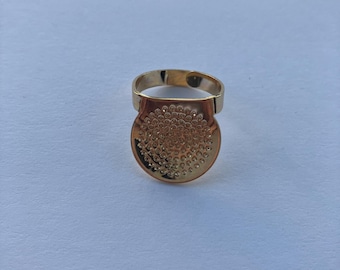 Japanese Palm Thimble for Sashiko | Brass Coin Thimble with Adjustable Ring | Hand Embroidery Tool for Long Needle | Made in Japan Style