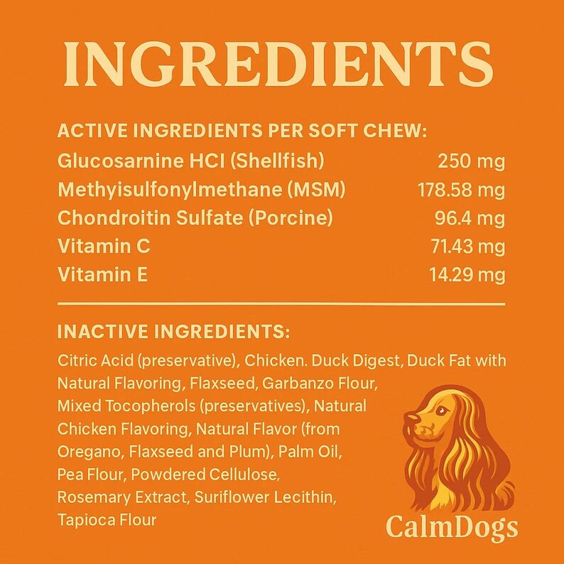 Calmdogs® Active Hip & Joint Chews For Dogs (Complementary Feed) Animals & Pet Supplies