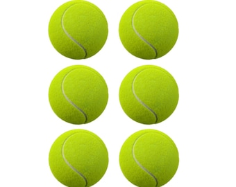 2.5-Inch Tennis Balls for Dogs - 6-Pack | Compatible with Maxi Automatic Ball Launcher | Ideal for Large Breeds (6.5cm Diameter)