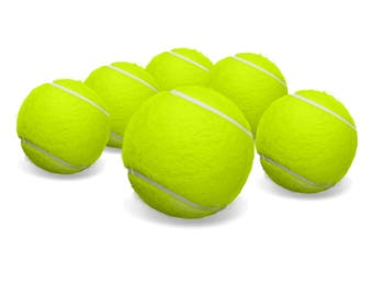 2-Inch Tennis Balls for Dogs - 6-Pack | Compatible with Automatic Ball Launchers | Ideal for Small Breeds (5.1cm Diameter)