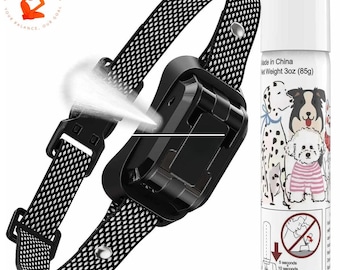 Collar antiladridos de citronela automático, collar mejorado y humanitario para perros con 3 niveles de pulverización.