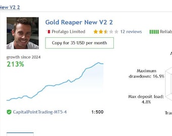 The Gold Reaper MT4 + SetFiles / XAUUSD (Gold) / Forex expert Advisor / Small Accounts / S,TP Included