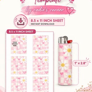 Custom Lighter Wrap Template | Canva Editable | Printable Lighter ...