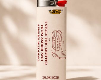 Custom Wedding Lighter Wrap Sticker Groomsman Bridal Gift