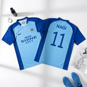 Nom et numéro personnalisés du maillot Bluelock Manshine City – T-shirt unisexe cosplay