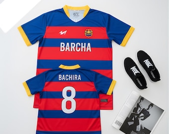 Koszulka Bluelock FC Barcha z niestandardowym imieniem i numerem – T-shirt unisex cosplay