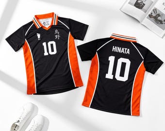 Koszulka Haikyuu Karasuno z imieniem i numerem – koszulka do siatkówki anime, koszulka cosplay unisex, prezent dla Otaku
