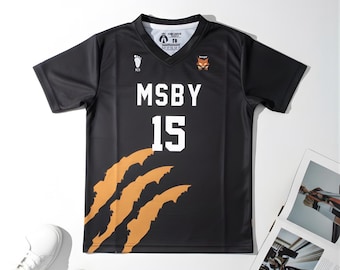 Koszulka Haikyuu MSBY z niestandardowym imieniem i numerem – koszulka do siatkówki anime, koszulka cosplay unisex, prezent dla Otaku