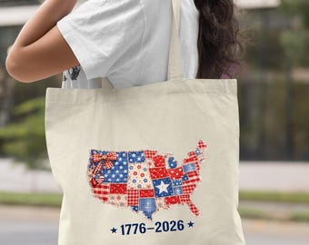Usa 4th of July Tote Bag, America 2026 Bag