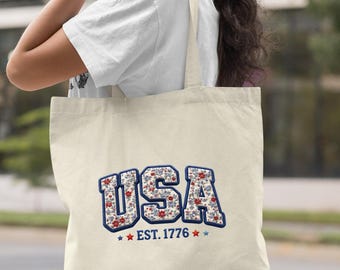 Usa 4th of July Tote Bag, America 2026 Bag