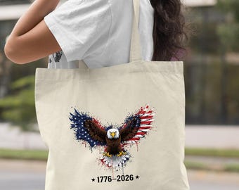 Usa 4th of July Tote Bag, America 2026 Bag
