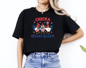 Usa T-Shirt, 4th of July Chicka Boom Boom Tee