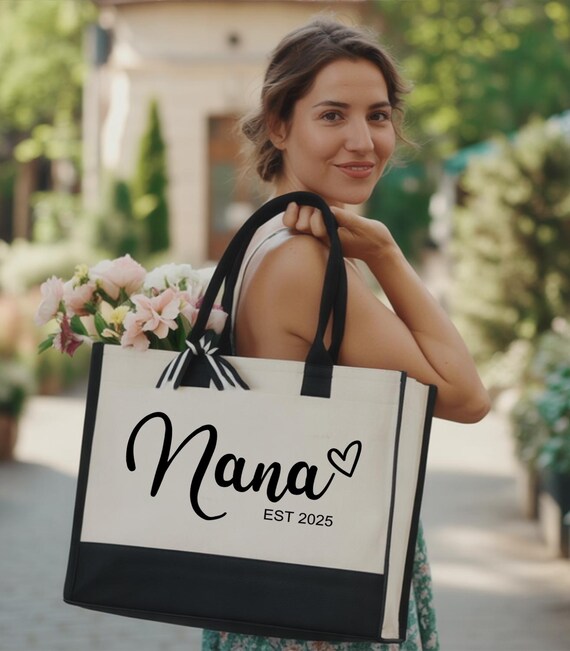 Custom Nana Tote, Personalized Nana Est 2025 Bag