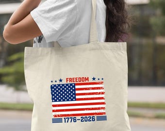 Usa 4th of July Tote Bag, America 2026 Bag