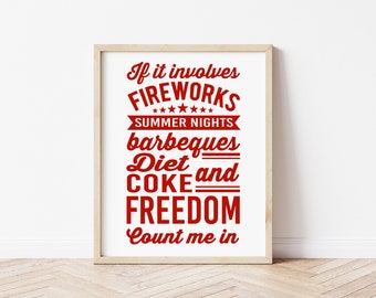 4th of July Prints (Red)  |  DIGITAL DOWNLOAD