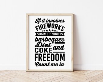 4th of July Coca-Cola Digital Prints (Black & White) |  DIGITAL DOWNLOAD