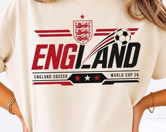 Retro England Soccer World Vintage Comfort Colors Shirt