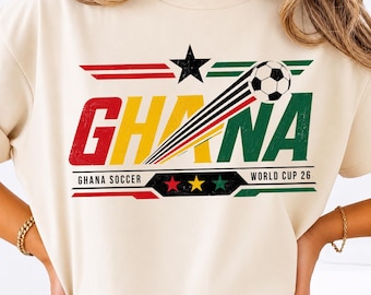 Retro Ghana Soccer World Vintage Comfort Colors Shirt
