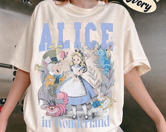Retro Alice in Wonderland Comfort Colors Shirt, Vintage Disney Princess Alice Shirt, 90s Disneyland Shirt, Disney Adventures in Wonderland