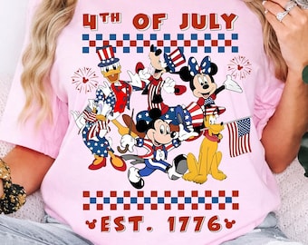 Disney 250 Years Of America Shirt, Mickey And Friends USA 250th Anniversary T-Shirt, Mickey Minnie Pluto US Sweater, WDW Patriotic Trip Tee