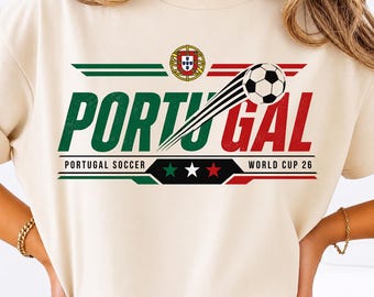Retro Portugal Soccer World Vintage Comfort Colors Shirt