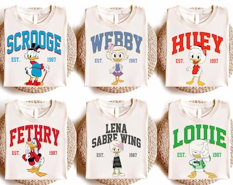 Disney DuckTales Characters T-Shirt, Disneyland Family Matching Shirt, Magic Kingdom Tee, WDW Epcot Theme Park