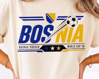 Retro Bosnia Soccer World Vintage Comfort Colors Shirt