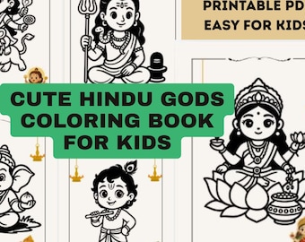 Indian Coloring Book | Indian Culture | God, Ganesha, Krishna, Shiva (Printable PDF)