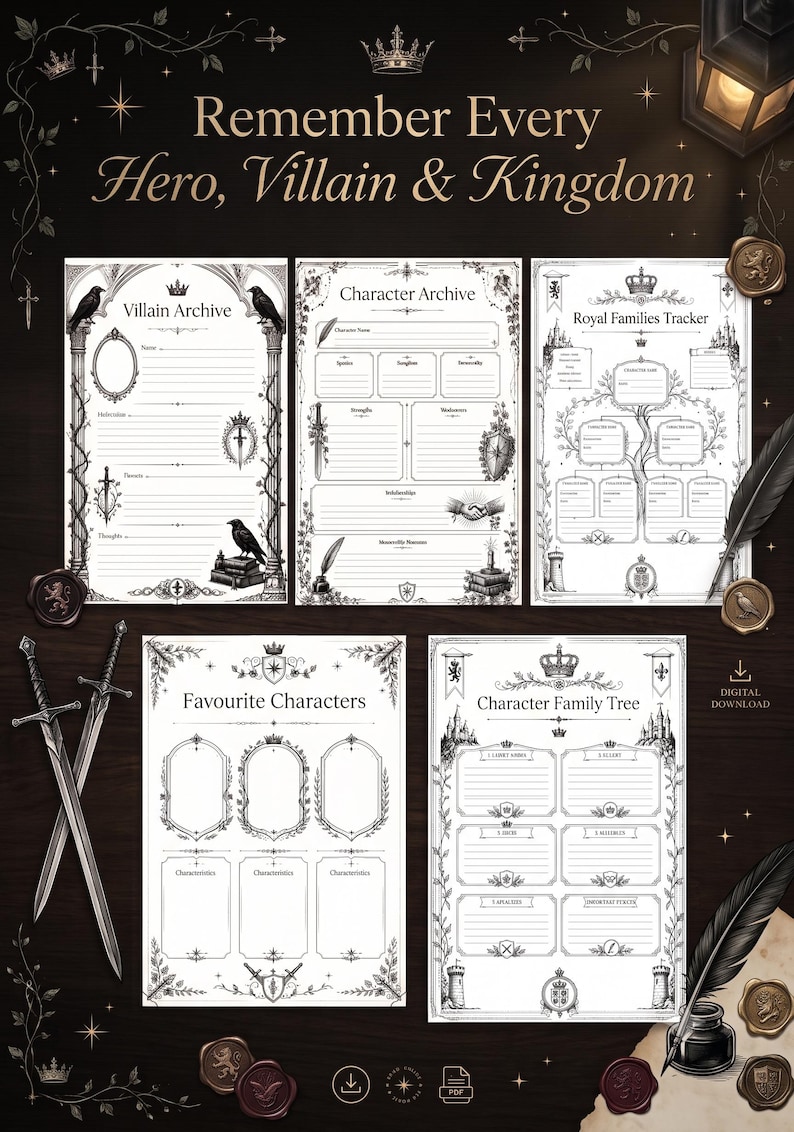 Fantasy Reading Journal | Book Tracker, Review Planner, Challenge ...